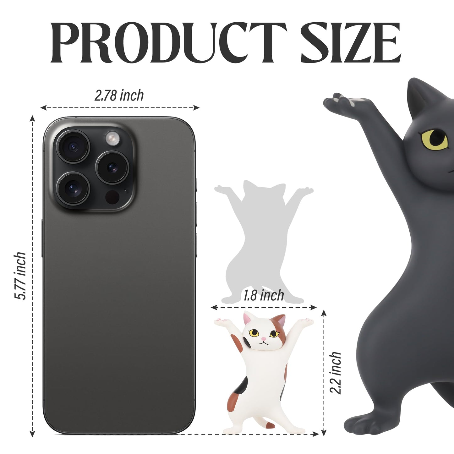 ATHAND Gifts for Women,Cute Pen Holder Desk Accessories for Men Women, Kawaii Dancing Cat,Funny Home Office Decor,Desk Gifts for Coworkers(5 Cats Set)