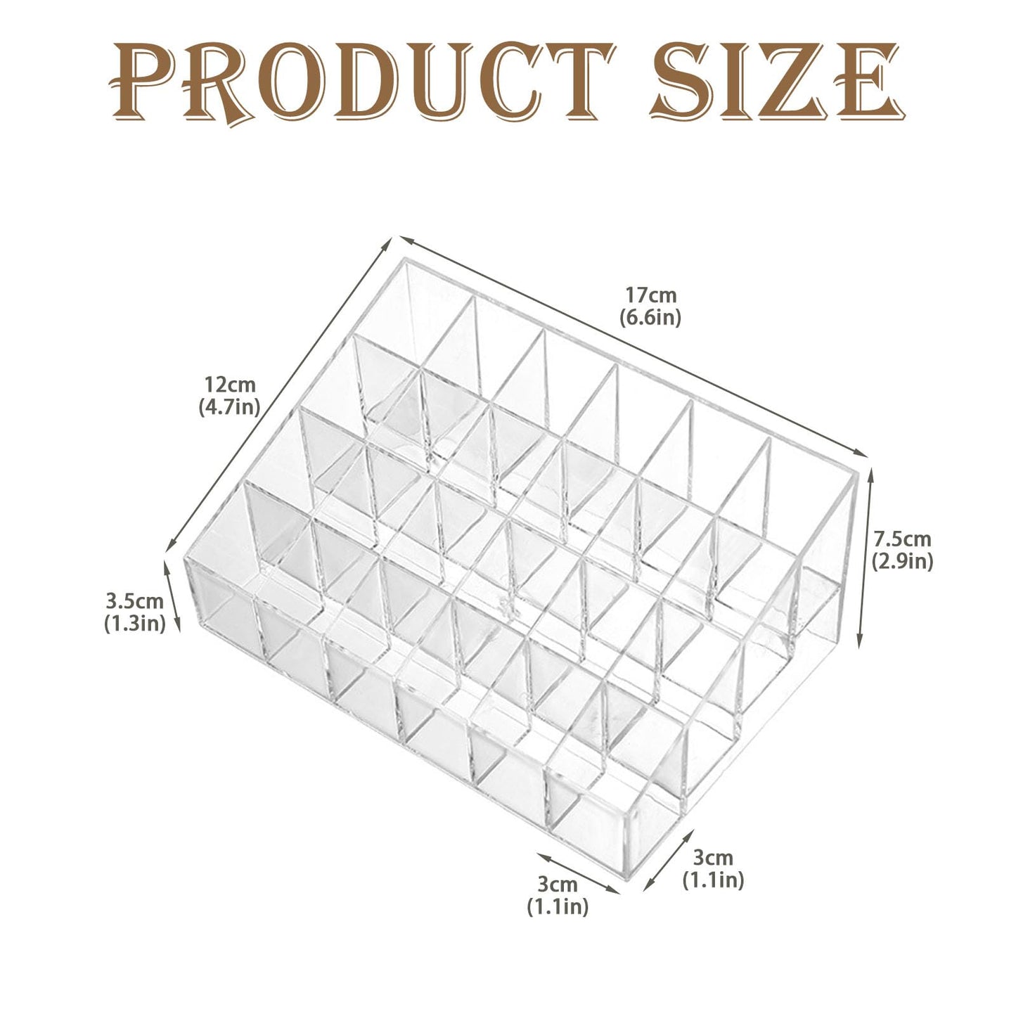 Lolytama 24Slots Essential Oil Holder,Plastics Essential Oil Storage,for Bottles Perfumes and Nail Polish Shelf,Essential Oil Organizer,Makeup Storage Rack