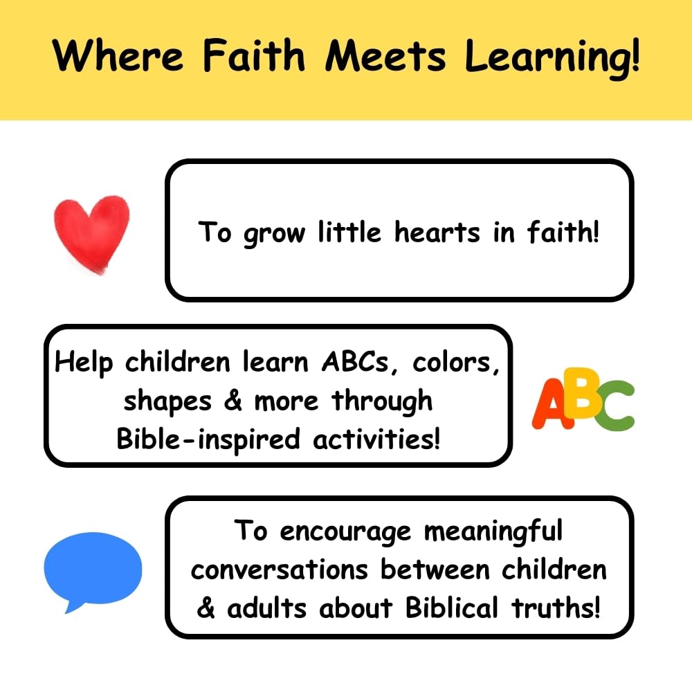 Bible Busy Book for Toddlers Ages 3 and Up - Montessori Sensory Toys Busy Board Homeschool Preschool Learning Activities - Gifts for 3 Year Old Boys - 4 Year Old Girls Birthday Gifts Easter Baptism