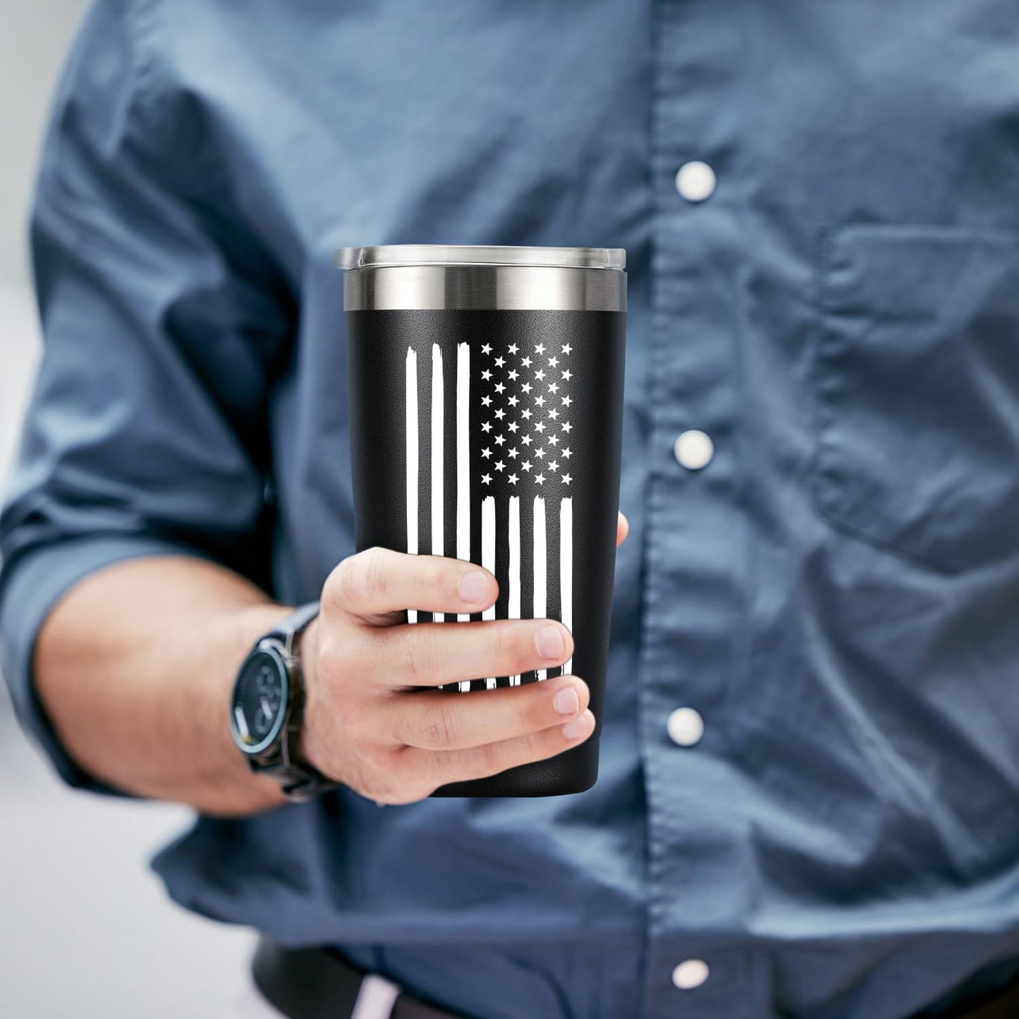 MASGALACC Funny Retirement Gift for Men, Dad, Grandpa, Father - 20oz Insulated Coffee Mug - Gag 40th, 50th, 60th, 70th, 80th Birthday Gift for Him from Son, Daughter, Friend