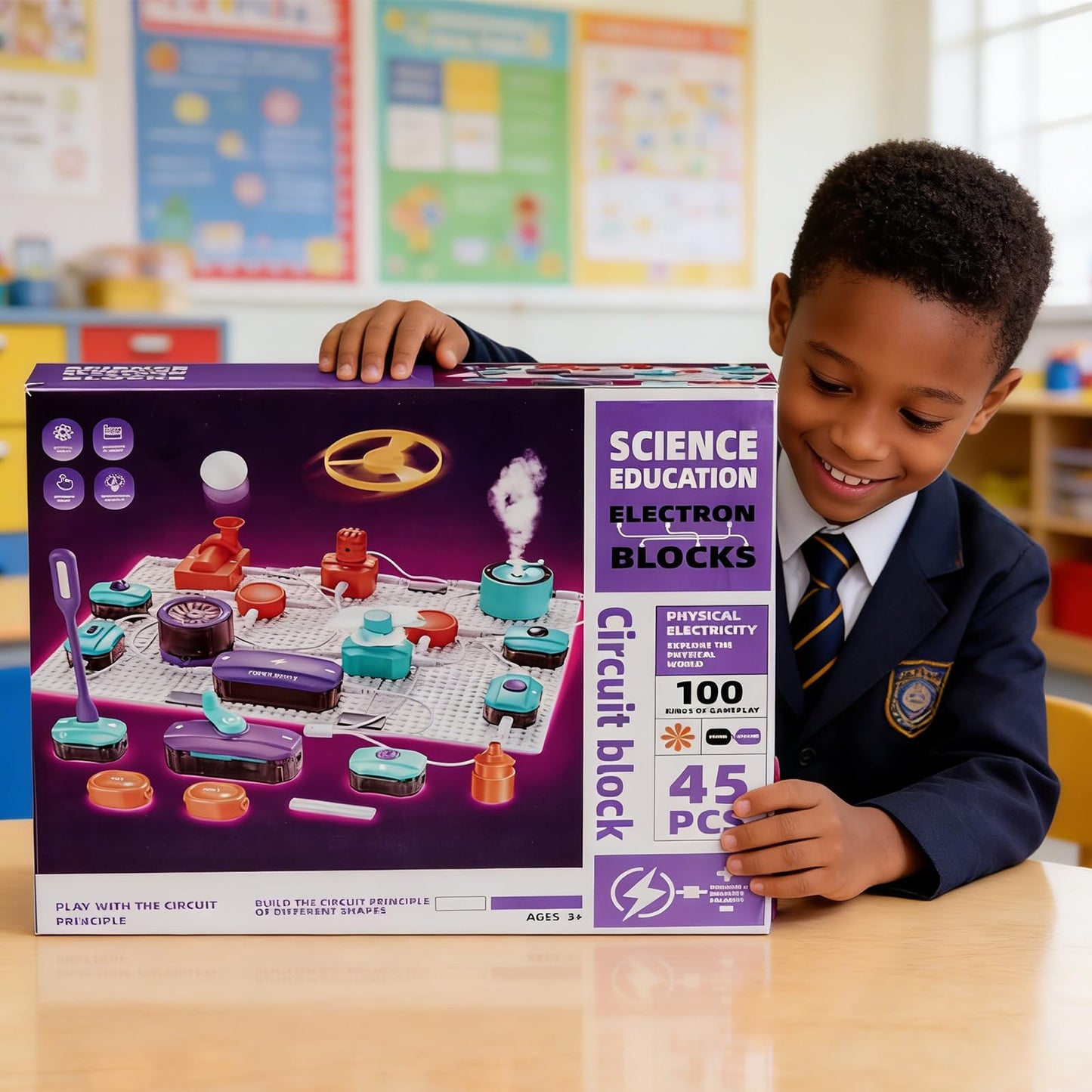 STEM Science Kits for Kids, Electronics Exploration Kit for Kids, 450+ Projects, 45 Parts Circuit Kit, Educational STEM Toys Christmas Birthday Gift for Kids Boys Girls Ages 5 6 7 8 9 10 11 12