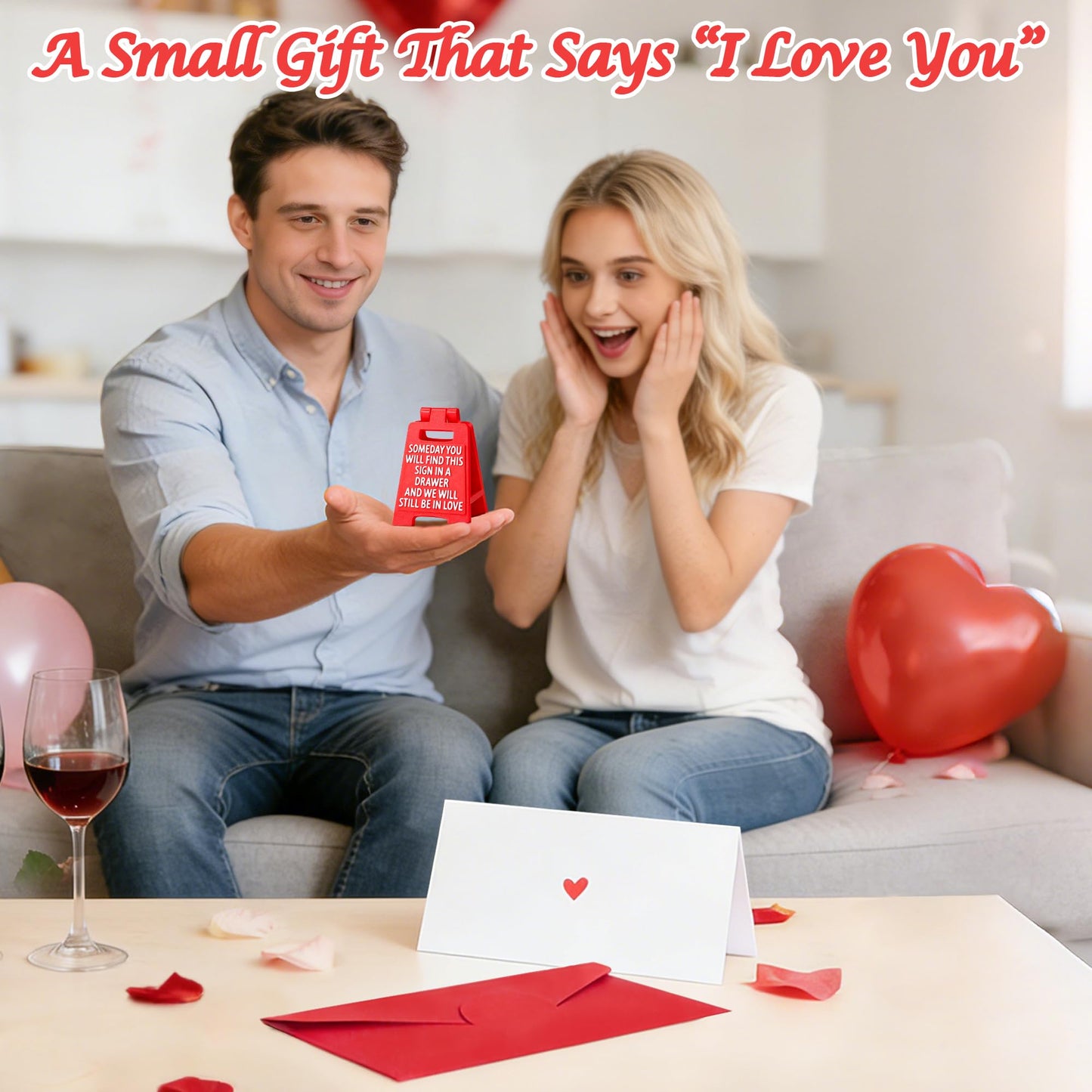Mini Sign Valentines Day Her Him Gifts for Wife Husband Anniversary Women Gifts for Girlfriend Boyfriend Birthday Romantic Love You Gift for Couples Find This Sign In A Drawer 3D Printed Desk Decor