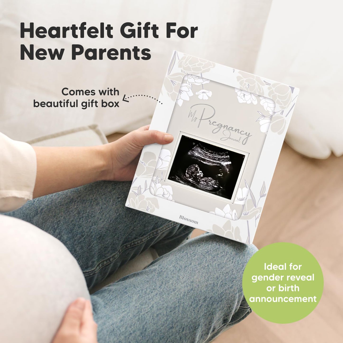 Pregnancy Journal, Pregnancy Announcements - 80 Pages Hard Cover Baby Books For Mom To Be Gift, Baby Memory Book Keepsake, Gender Reveal Gifts For New Moms, Mother's Day, Shower & Registry (Clay)