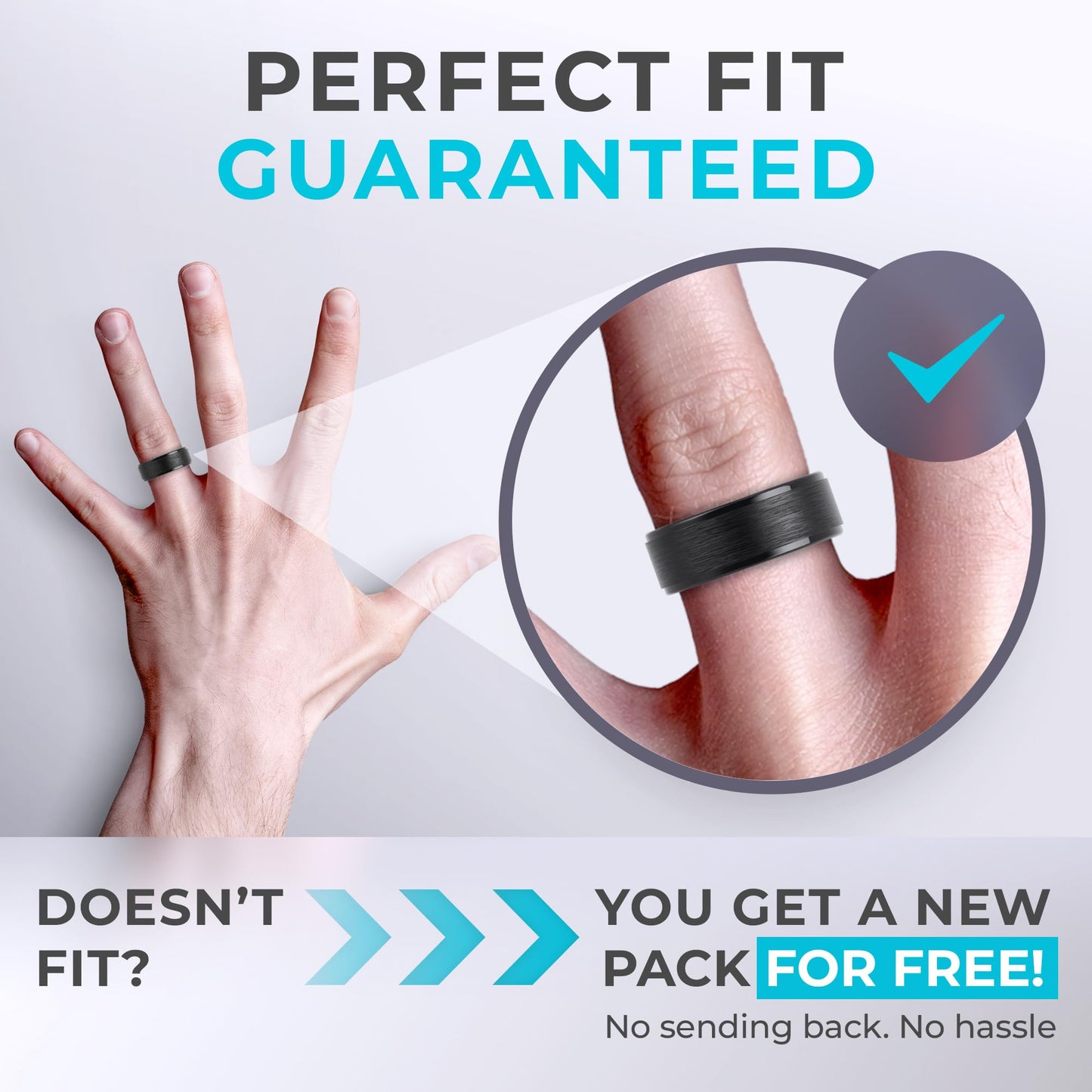 ThunderFit Silicone Rings Wedding Bands for Men, Plain Men’s Rubber Engagement Bands with Gift Box, 1-Pack