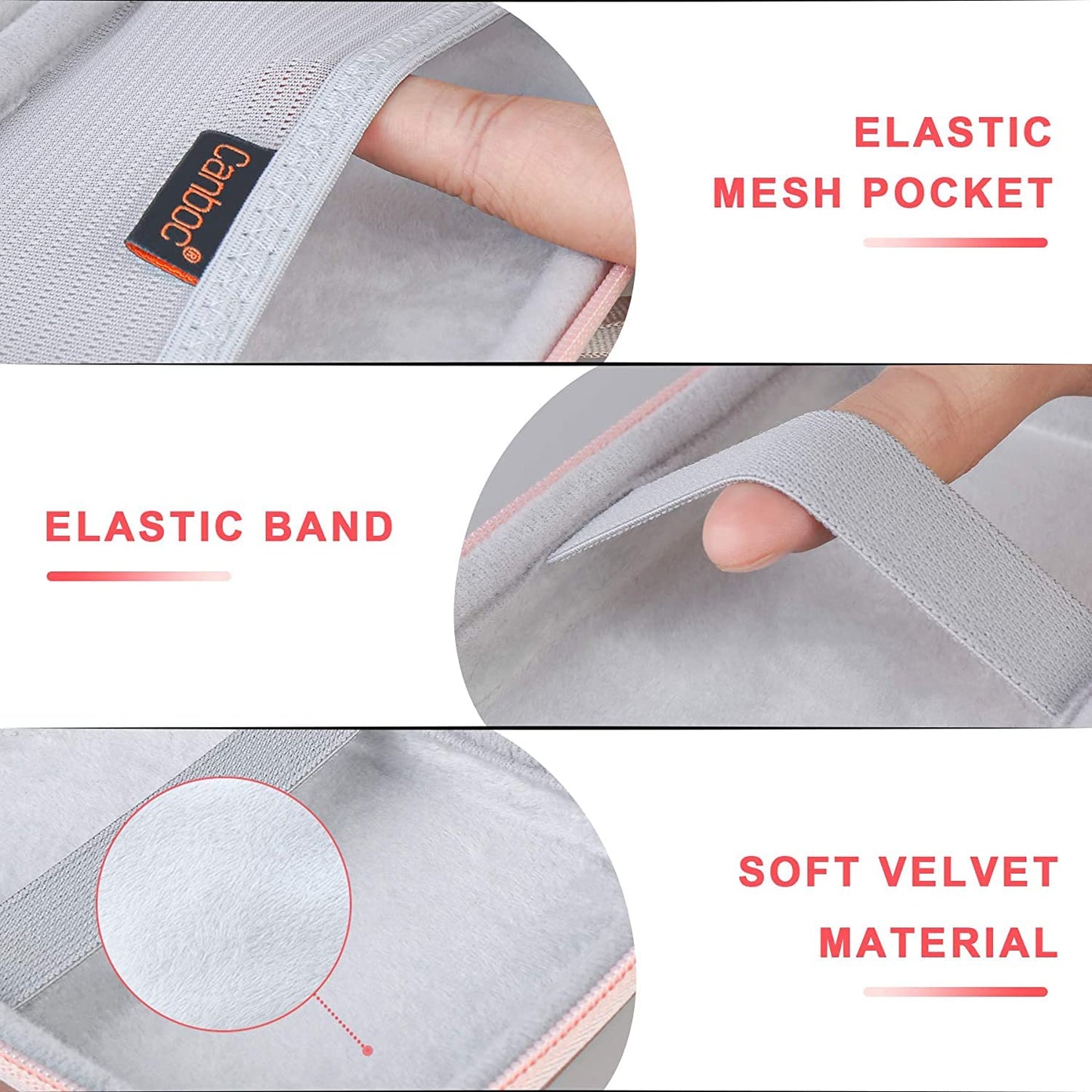 Canboc Hard Case for Anker PowerCore 13000 Portable Charger/Anker 622/621 Magnetic Battery (MagGo) Power Bank, Mesh Pocket fits USB Cable, Rose Gold (Case Only) 