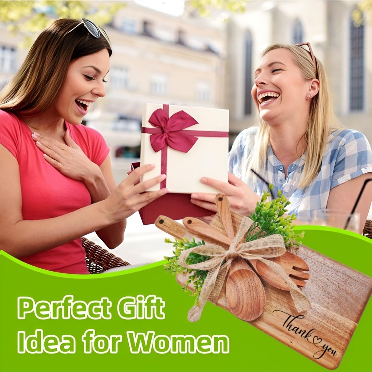 Thank You Gifts for Women, Appreciation Gifts for Women Coworkers Teachers Employees, Wooden Cutting Boards Gift Set, Thank You Ideas Kitchen Utensils Birthday Gifts Mothers Day Gifts for Mom