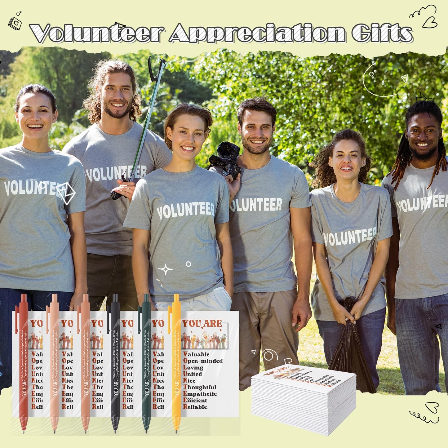 Eaasty 15 Sets Volunteer Appreciation Gifts Sets Ballpoint Pens Bulk Inspirational Notebooks with Bags for Social Volunteer Appreciation Month Employee Supplies