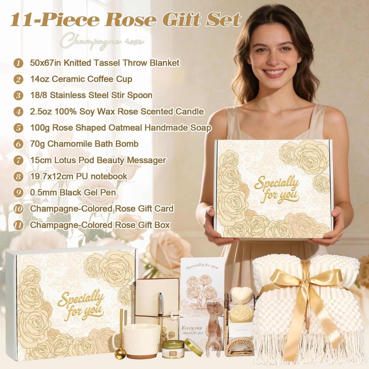 Gifts for Womens Birthday Gift for Women Self Care Mothers Day Gift for Mom Wife Grandma Sister Friend - Thinking of You Relaxation Gift Spa Gifts Baskets for Women, Get Well Comfort Gifts for Women
