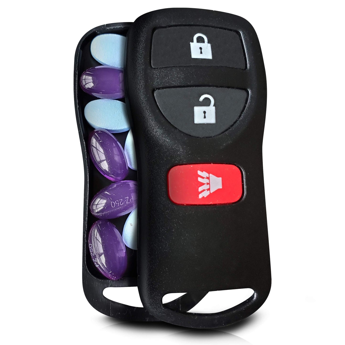 Key Fob Diversion Safe, Hidden Secret Compartment Keychain, Discreet Decoy Car Key Fob to Hide Valuables in Plain Sight, Small Stash Storage for Cash, Jewelry, Keys, Travel, Hotel, Home