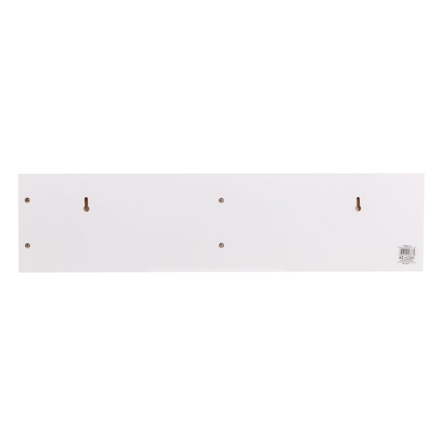 Kiera Grace Sydney Floating Shelf, Modern Wall Mounted Shelf with 3 Metal Hooks and Mail Holder for Home, Office, 24", White, 1Pack