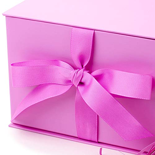 Hallmark Medium Gift Box with Lid and Shredded Paper Fill (Light Pink 7 inch Box) for Anniversaries, Bridal Showers, Bachelorette, Bridesmaids Gifts, Valentine's Day, All Occasion