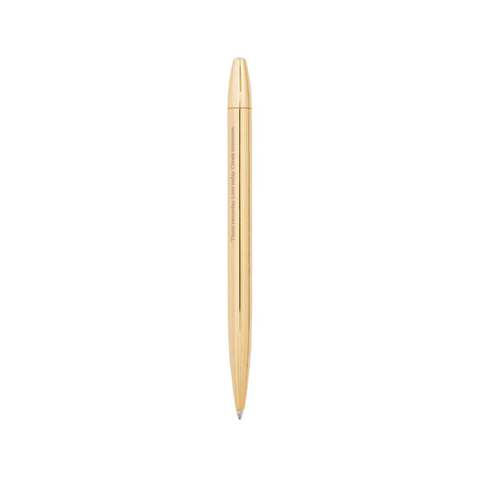Intelligent Change Engraved Gold-Plated Inspirational Pen, Thank Yesterday Love Today Create Tomorrow - Luxury Gift for Women and Men
