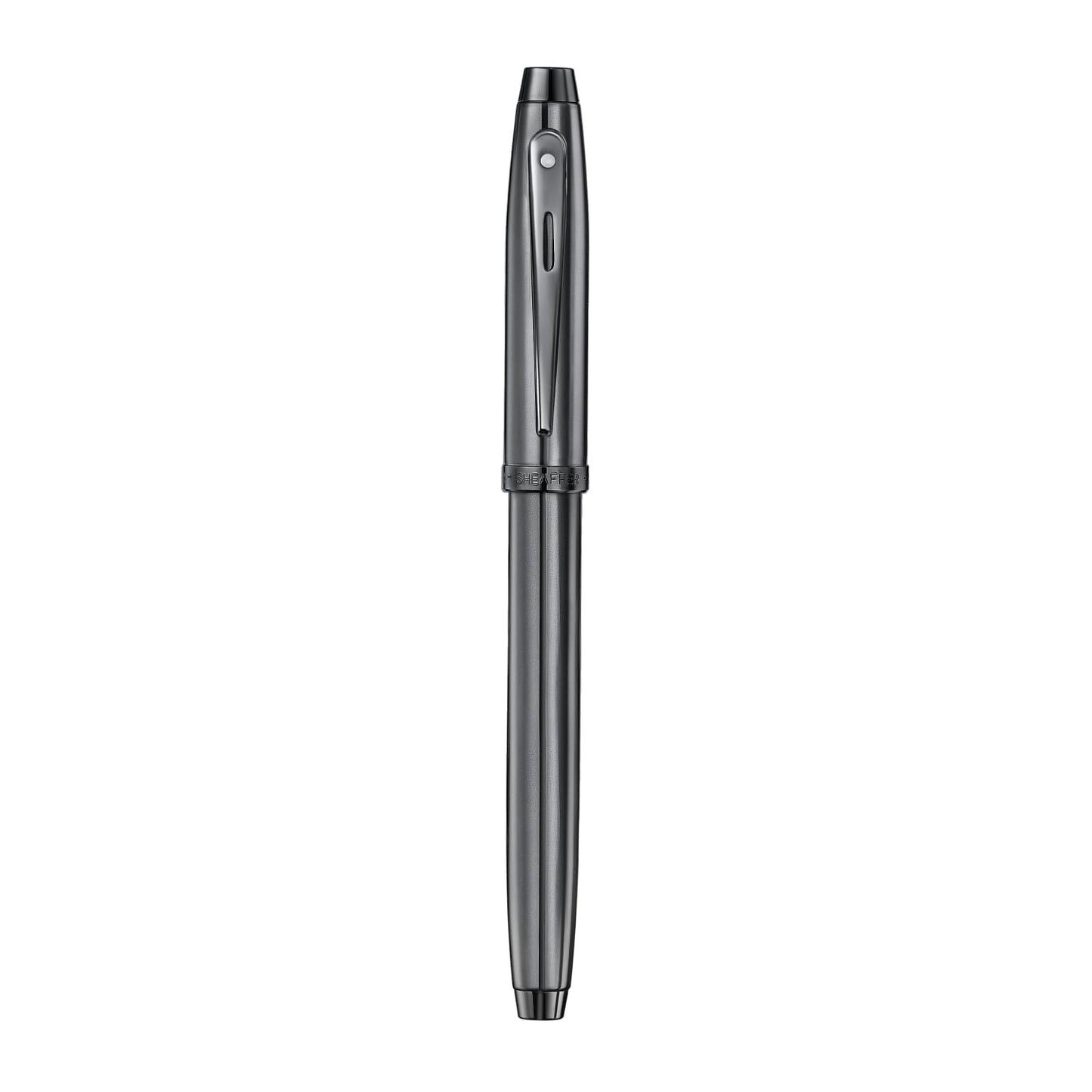 Sheaffer 100 Rollerball Pen | E9375 Ionic Shiny Grey Gunmetal with PVD Trims | Premium Rollerball Pen