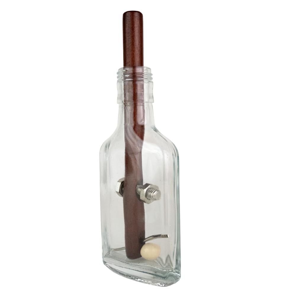 True Genius - Grecian Glass Bottle Disentanglement Brainteaser Puzzle, Logic Puzzle for Adults, Brain Teaser, Gifts for Father's Day, Men, Kids