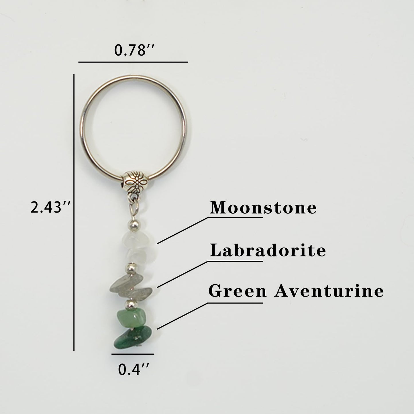 4 PCS Crystal Keychain Gifts for Women – Healing Crystals Key Chain Set for Coworker, Teacher, Friend | Farewell, Retirement, New Job, Good Luck, New Beginnings Gifts