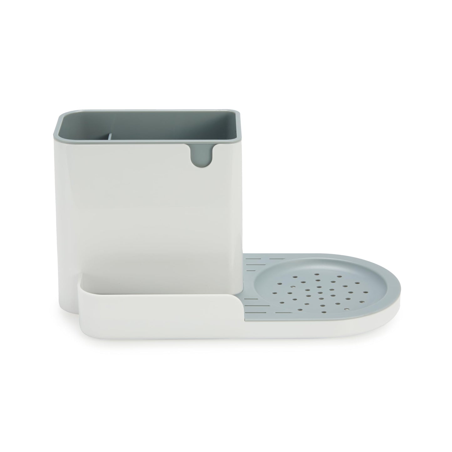 Amazon Basics Kitchen Sink Caddy Organizer for Sponge and Brush Storage, Large, White