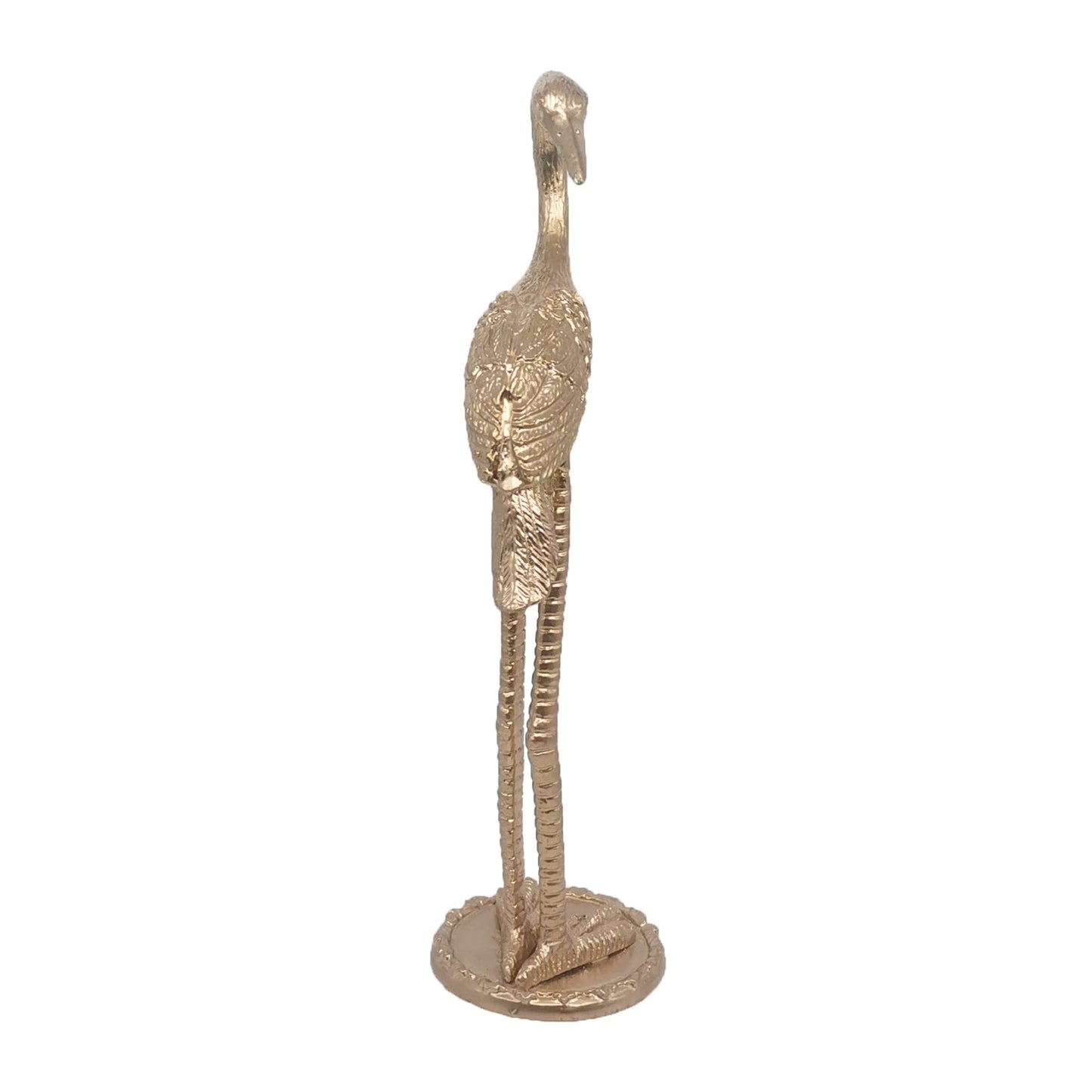 Tricune Metal Crane Ring Holder Stand for Jewelry, Engagement and Wedding Ring Display, Gold Decorative Ornaments Home Decor for Living Room, Bedroom, Desktop, Cabinets