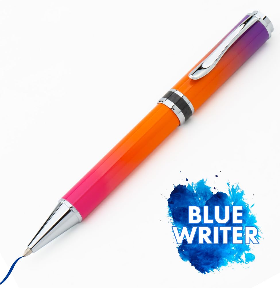 Monteverde USA Innova Ombre Fusion Luxury Ballpoint Pen – Harmony Purple/Orange/Pink Gradient Finish – Smooth Blue Gel Ink – Italian-Inspired, Refillable Parker-Style Pen