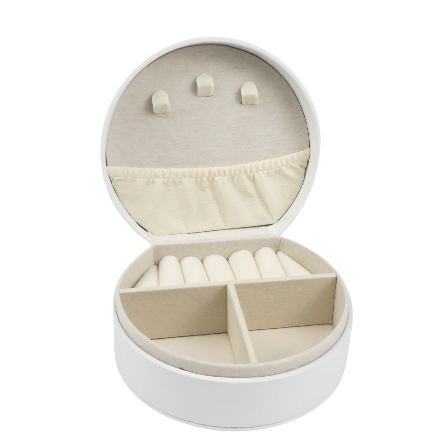 Travel Jewelry Case,Personalized Jewelry Box,Elegant Half-Moon Design with Personalized Golden Initial Case,Personalized Gifts for Women,Jewelry organizer;Personalized Gifts for Women or Friends(A)