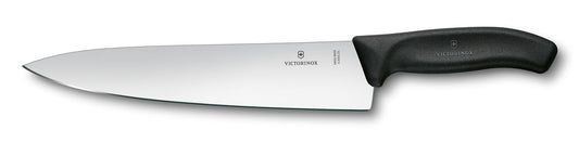 Victorinox Chef Knife 8 Inch - Swiss Classic Straight Edge Chef’s Knife, Kitchen Knife with Stainless Steel Blade, Ergonomic Non-Slip Handle, Dishwasher Safe, Blac