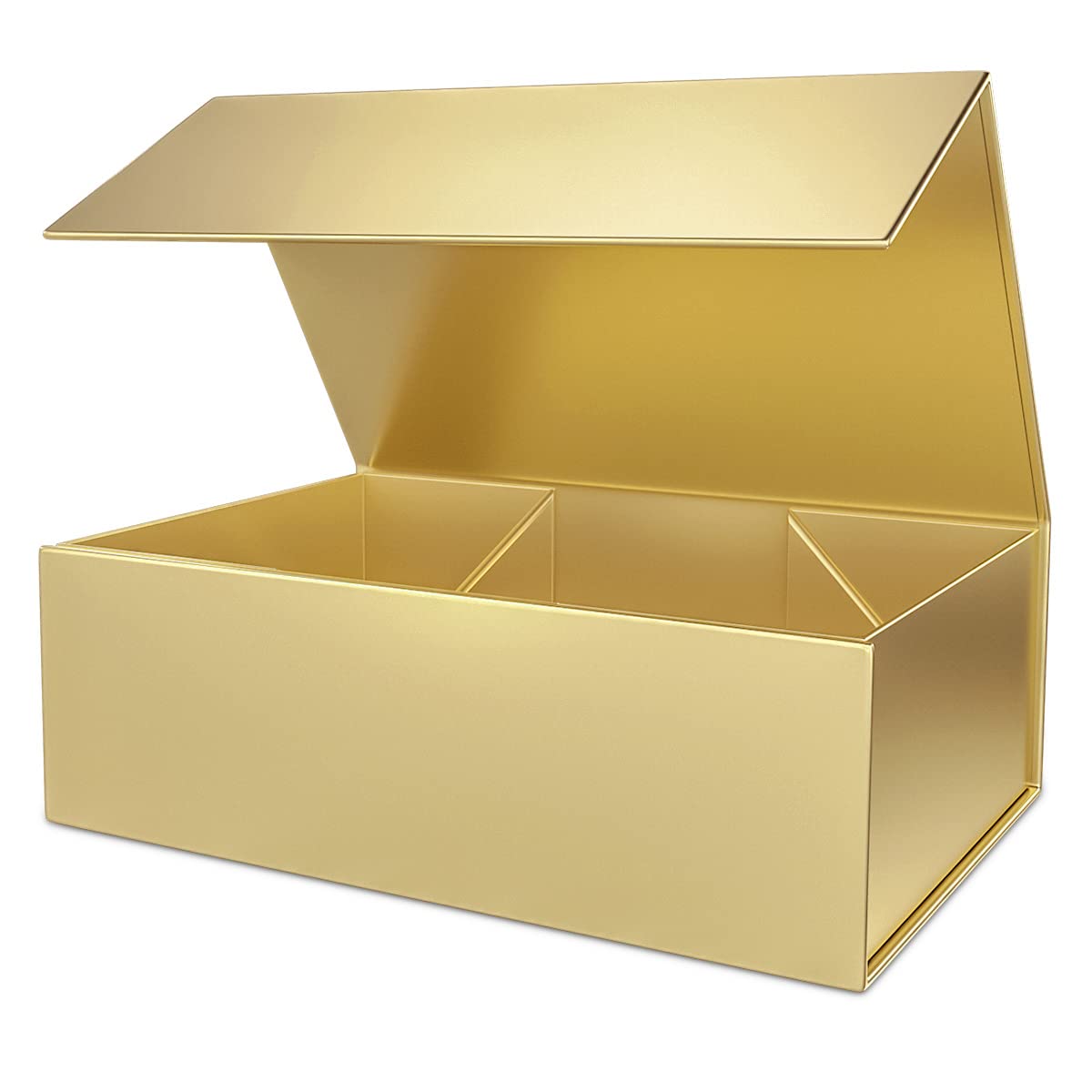 Gold Gift Box 10" x 6" x 3" with Magnetic Closure Lid Gifts Boxe for Presents,Bridesmaid Gifts Boxes,Cute Box,Birthday Gift Boxe,Luxury for Gifts Packaging, Magnetic Gift Boxes for Wrapping Gifts (Gold)
