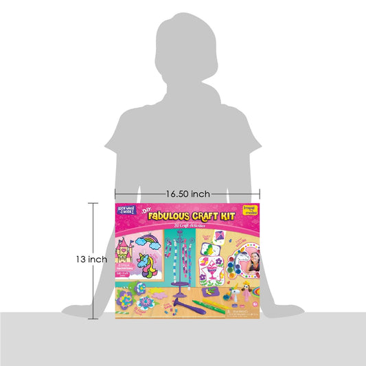 Imagimake Fabulous Craft Kit | 20 Art and Craft Activities - Creative Toy & DIY Set | Creative Toy & DIY Set | Arts and Crafts for Kids | Activity Craft Kits 6-8 | Gifts for 5 6 7 8 9 10 11 12 Years