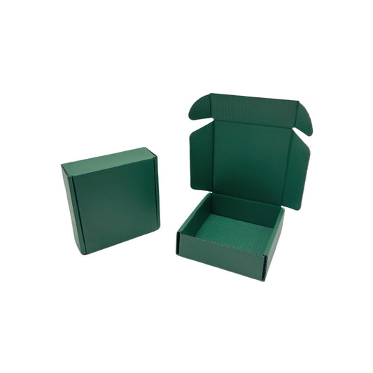 50 Pcs 4.7 x 4.7 x 1.6 Inches Mini Size Corrugated Cardboard Gift Boxes Recyclable Shipping Boxes for Packing Jewelry Ornament Gift Craft Packaging Supplier (Hunter Green)