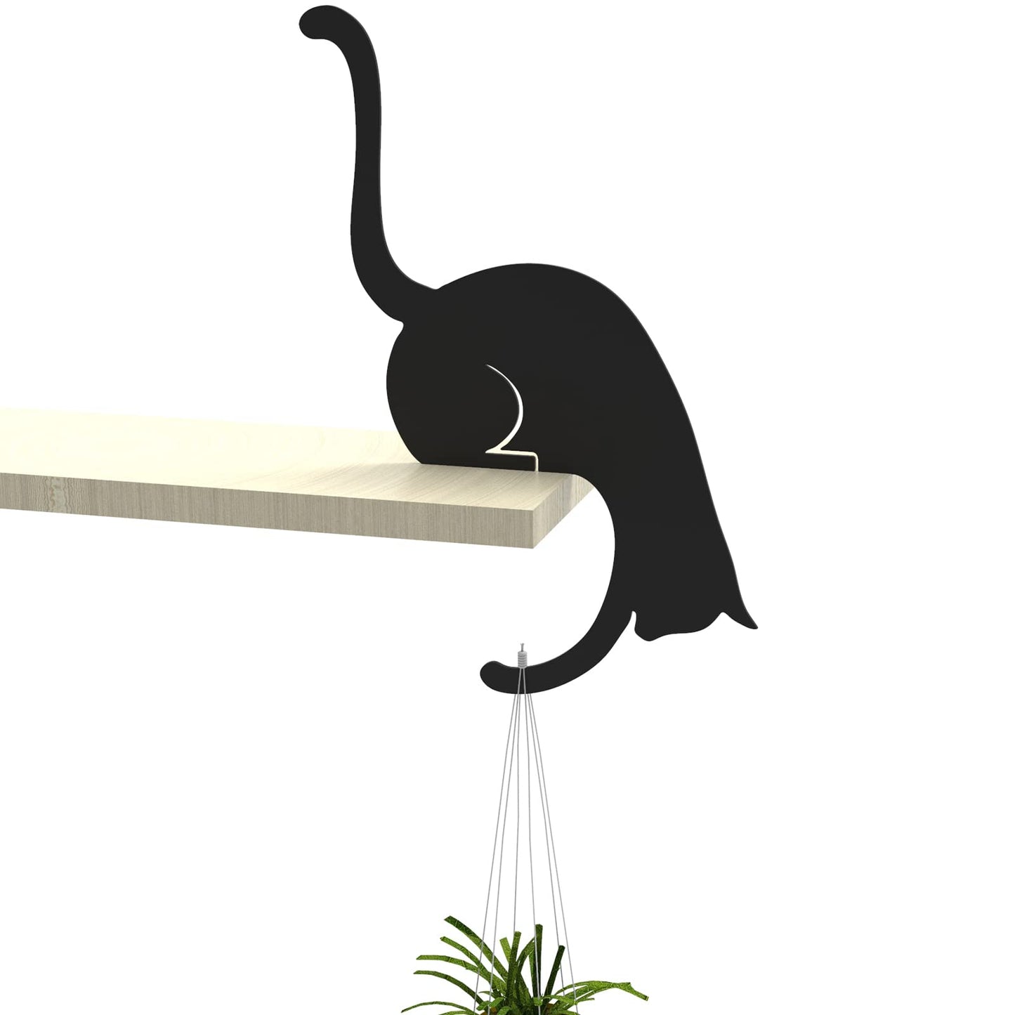 Artori Design Unique Banana Holder Balance Hook - Magic Hook for Hanging Plants Jackets Keys or Stylish Purse Hanger - Perfect for Kitchen Dorm Room Bedroom and Entryway for Home or Office (Cat)