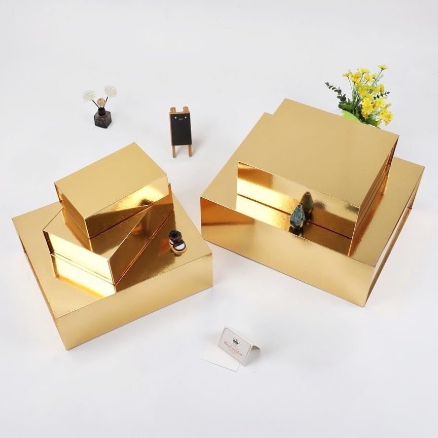 UoeRing 1 Extra Large Gold Gift Box 20x16x7 inch Luxury Gift Box for Presents with Magnetic Closure Lid Collapsible,Birthday,Christmas,Contains Card, Ribbon,Tissue Paper,Shredded Paper Filler