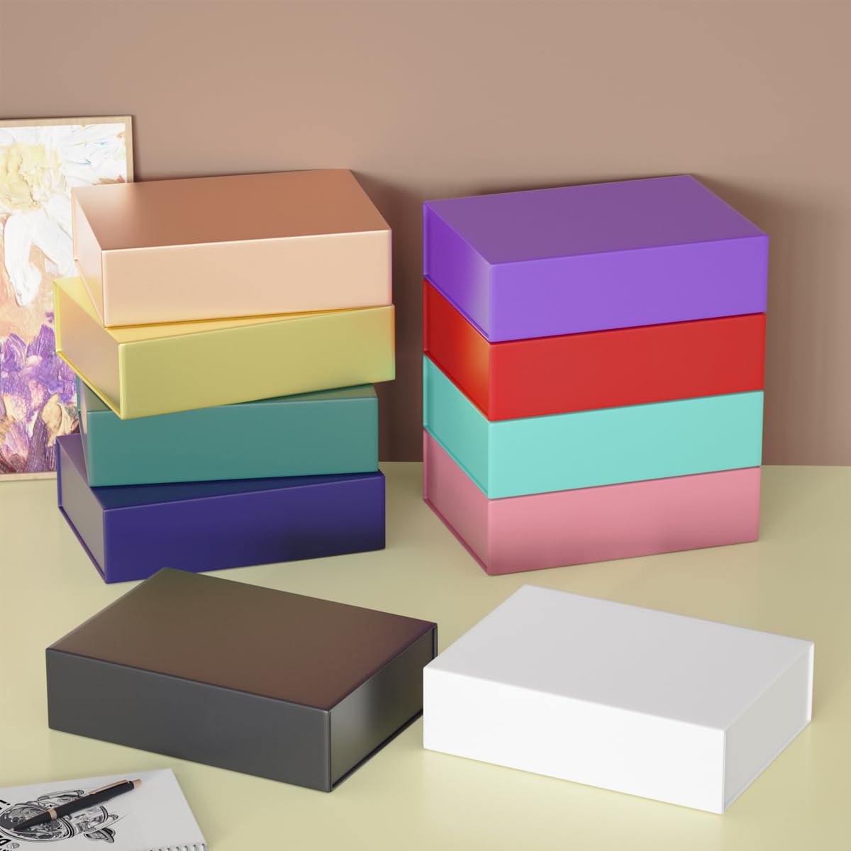 Green Gift Box 11.9" x 8.5" x 3.3" with Magnetic Closure Lid Gifts Boxe for Presents,Bridesmaid Gift Boxes,Cute Box,Birthday Gifts Boxe,Luxury for Gift Packaging, Magnetic Gifts Boxes for Wrapping Gift