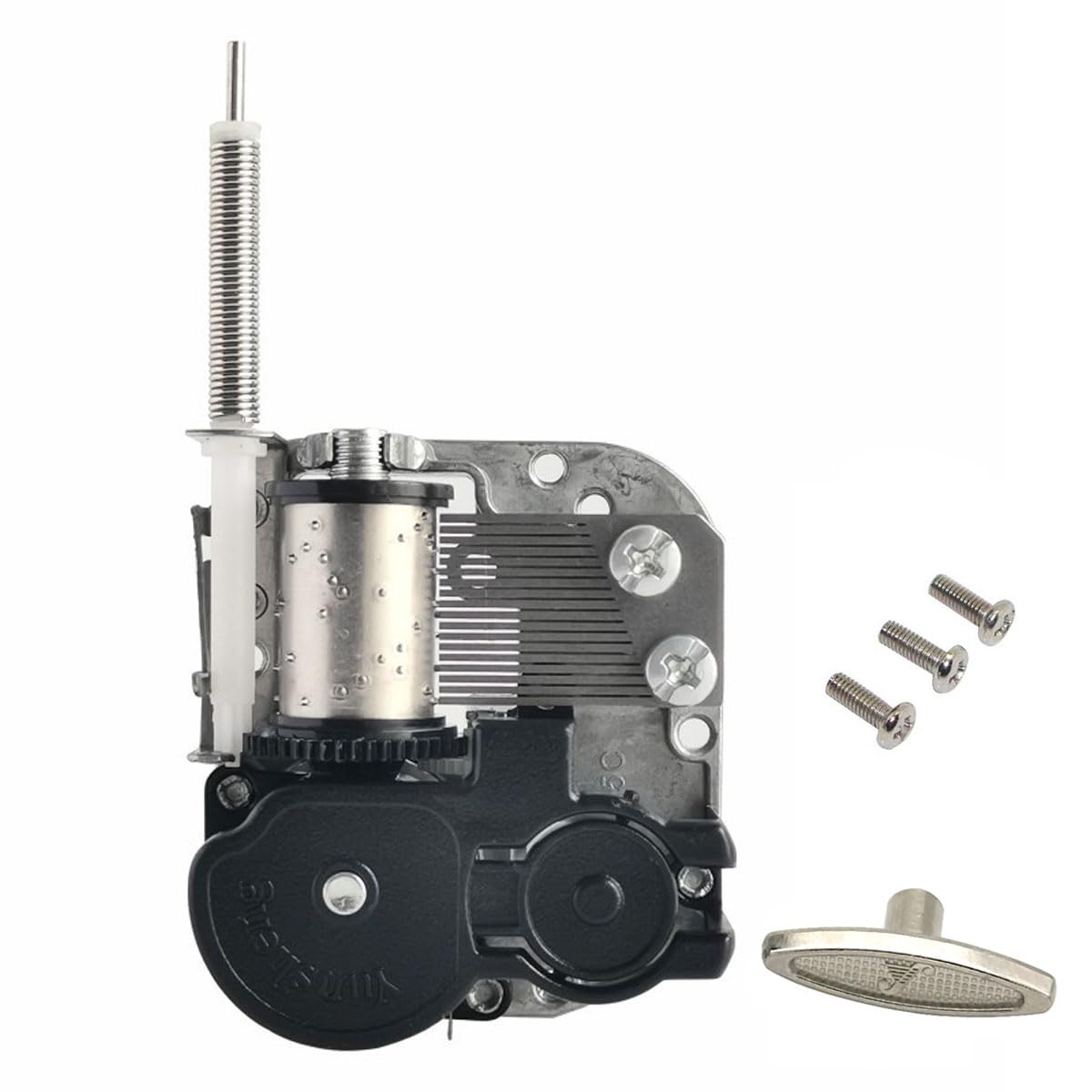 Pursuestar Edelweiss Wind Up Music Box with Flexible Rotating Shaft & Stop Function, Yunsheng Musical Mechanism Movement for DIY Music Boxes Ballerina Jewelry Box