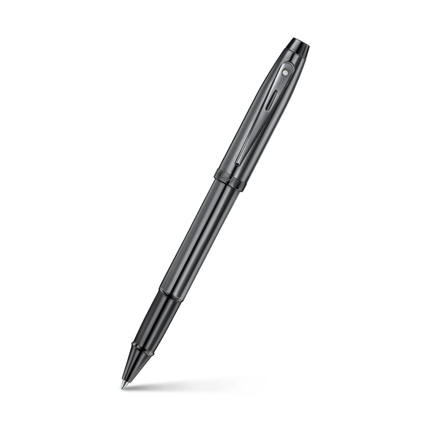 Sheaffer 100 Rollerball Pen | E9375 Ionic Shiny Grey Gunmetal with PVD Trims | Premium Rollerball Pen
