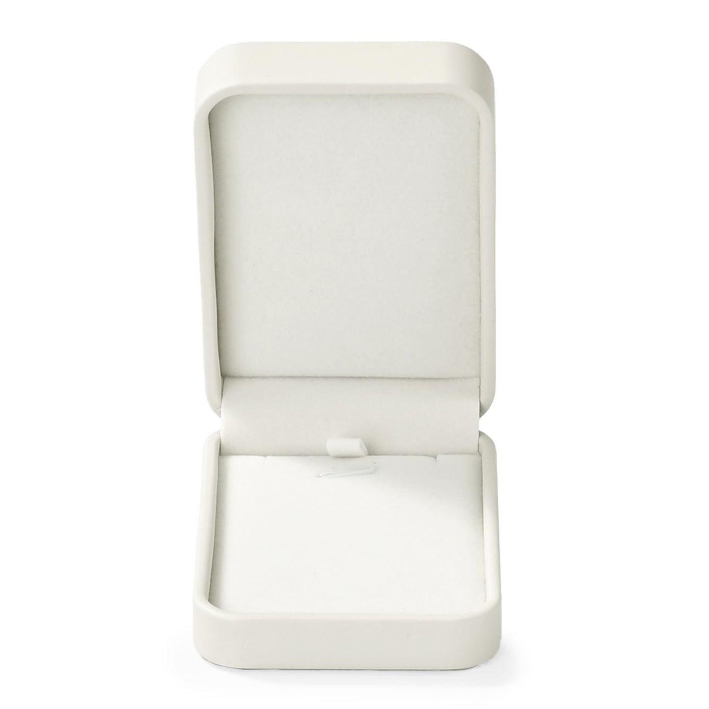 Papten PU Leather Necklace Box Velvet Interior Necklace Gift Box Pendant jewelry Case Display Storage Case for Anniversary Wedding Birthday Mother's Day (White)