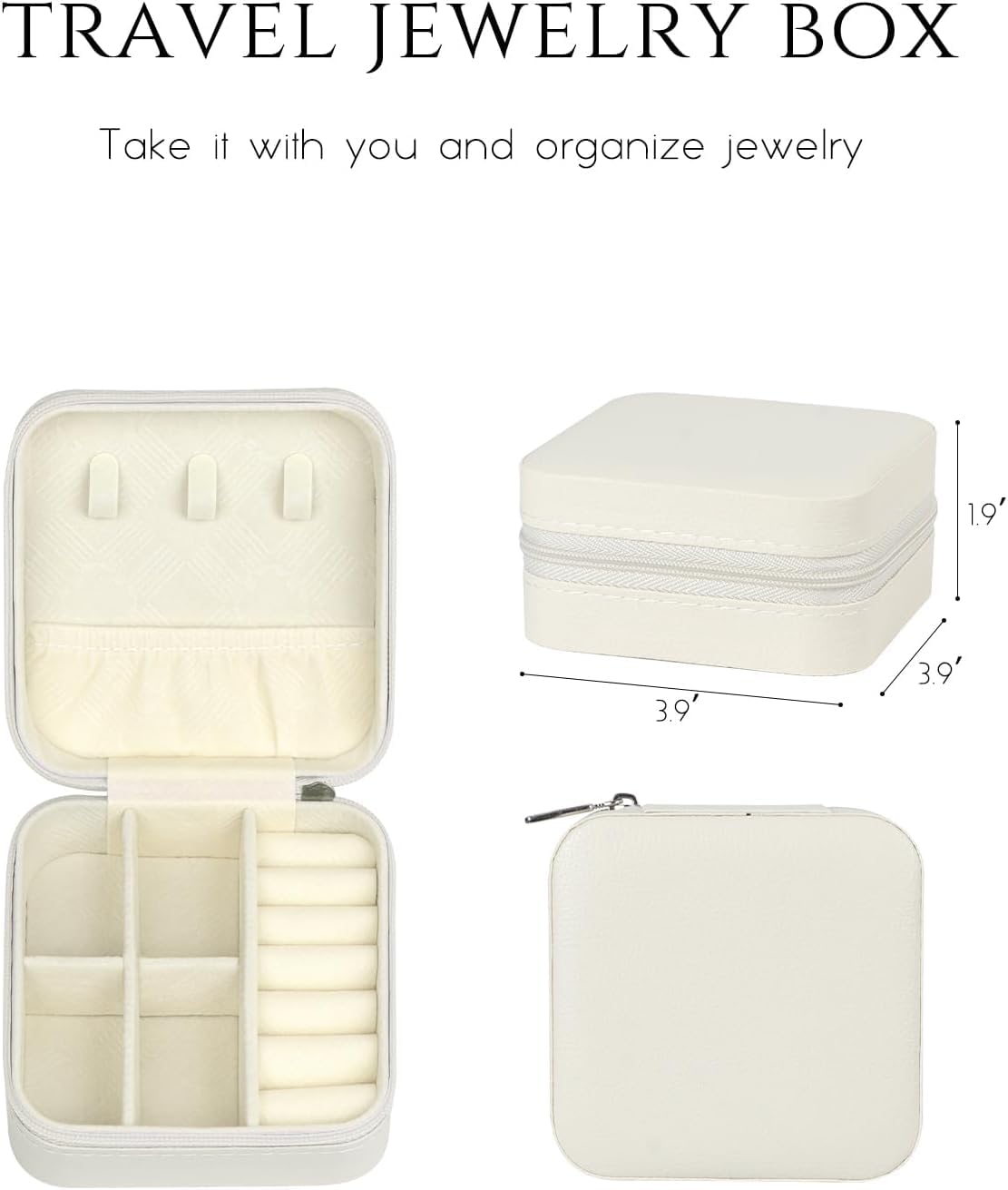SLOZO Travel Jewelry Case, Travel Jewelry Box, Mini Jewelry Travel Case, Jewelry Organizer Case, Portable Small Jewelry Organizer Storage Boxes - Best Gift for Women Girls.