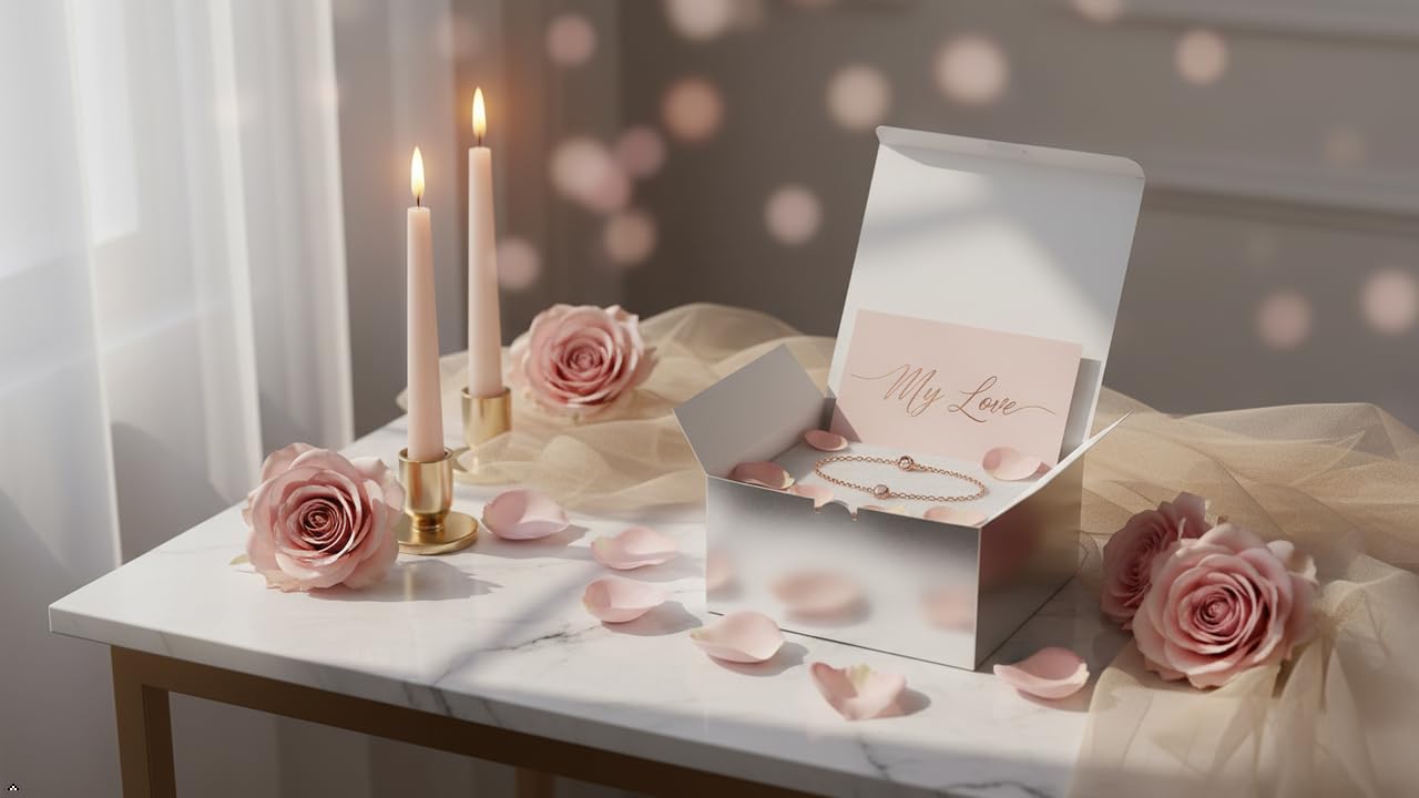 PandaPandaPPS Gift Boxes 25 pcs, 8"x8"x4", Metallic Silver Glossy and Mirror Finish, with Lids, Easy Assemble for Bridesmaid Proposal, Wedding, Party Favors and Festivals (Metallic Sliver, 8 * 8 * 4)