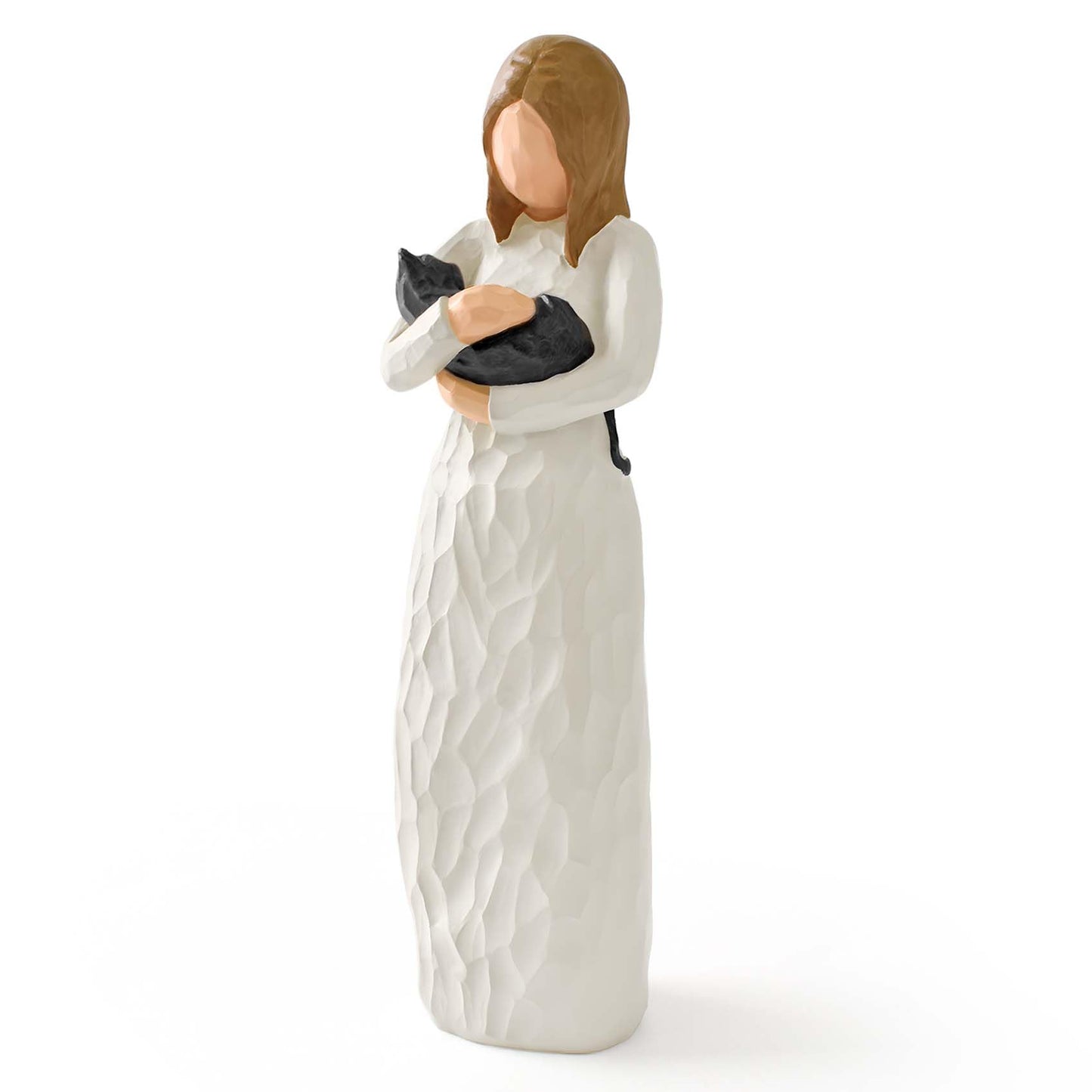 Cuayaes Black Cat Memorial Gifts for Women, Resin Cat Figurines Decor for Cat Lovers, Pet Friendship Guardian Angel Statue, Loss of Cat Sympathy Gift Remembrance Gifts for Cat Mom