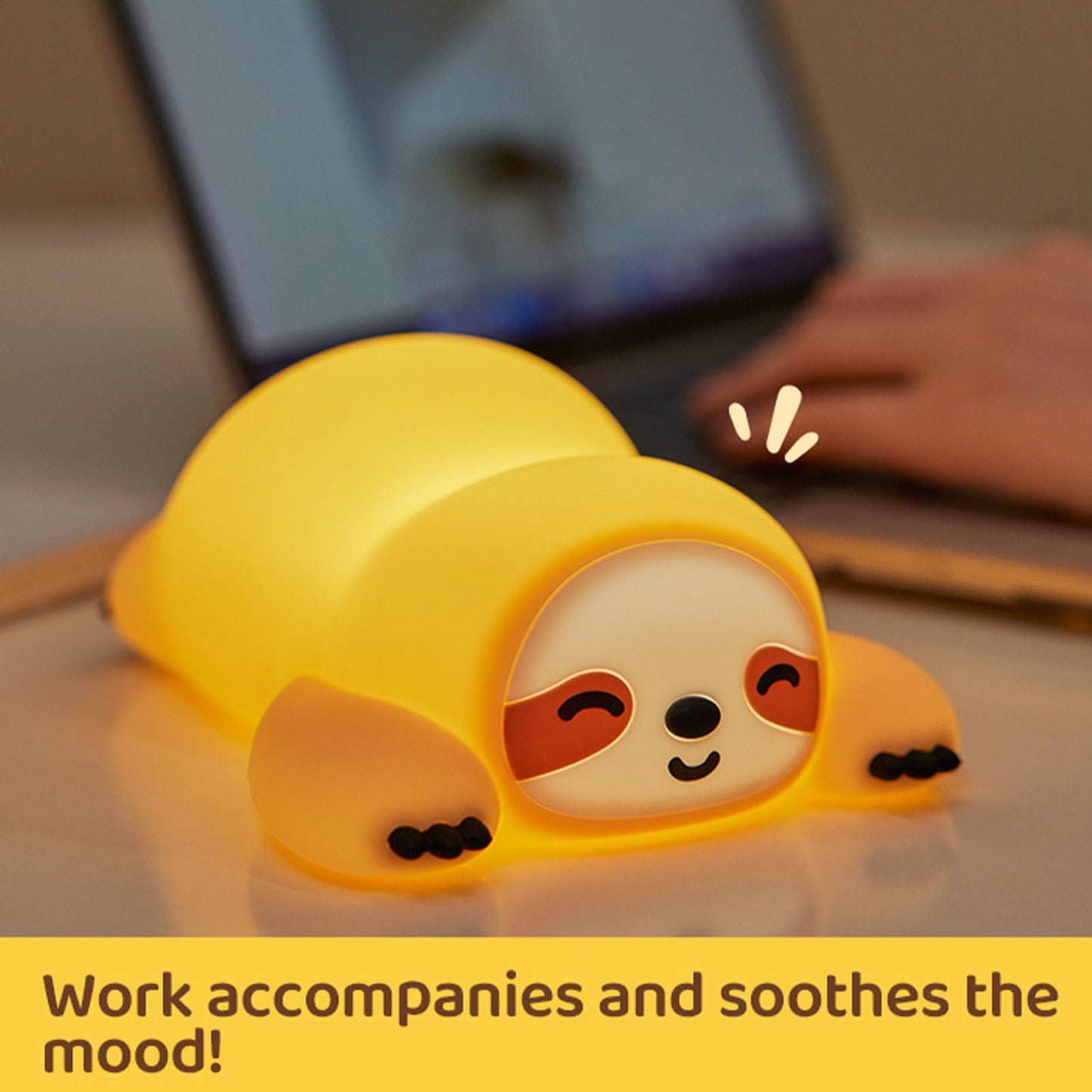 KidoYean Cute Sloth Night Light, Squishy Sloth Novelty Animal Lamp, 3 Level Dimmable Nursery Nightlight with Timer, Food Grade Silicone Touch Night Light Fun Gifts for Kids Boys Girls Baby