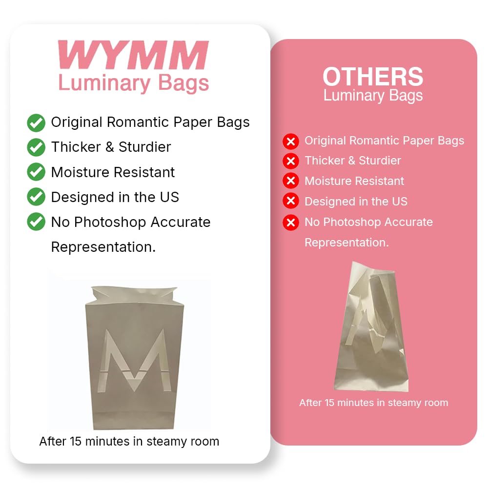 WYMM It Was Always You Light Up Letters with 30 Tea Lights Candles and 1000 Red & Pink Rose Petals - Luminary Bags Engagement Party Decorations & Anniversary Decorations Ideal Gift For Men & Women