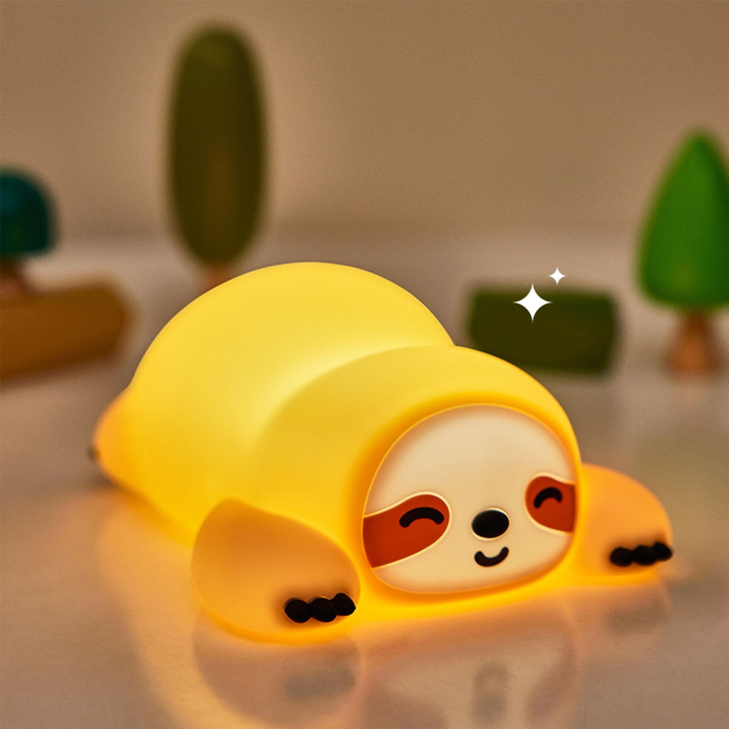 KidoYean Cute Sloth Night Light, Squishy Sloth Novelty Animal Lamp, 3 Level Dimmable Nursery Nightlight with Timer, Food Grade Silicone Touch Night Light Fun Gifts for Kids Boys Girls Baby