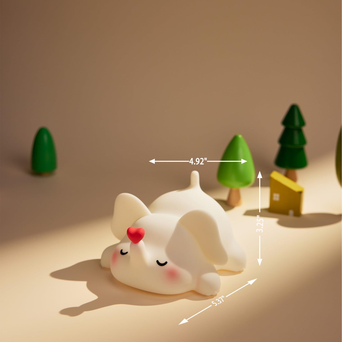 mydtiz Silicone Elephant Night Light for Kids Room Dimmable Rechargeable Nursery Animal Nightlight Gifts for Women Girls Boys Room Decor 3 Level Brightness Toddler Bedroom Bedside Touch Lamp