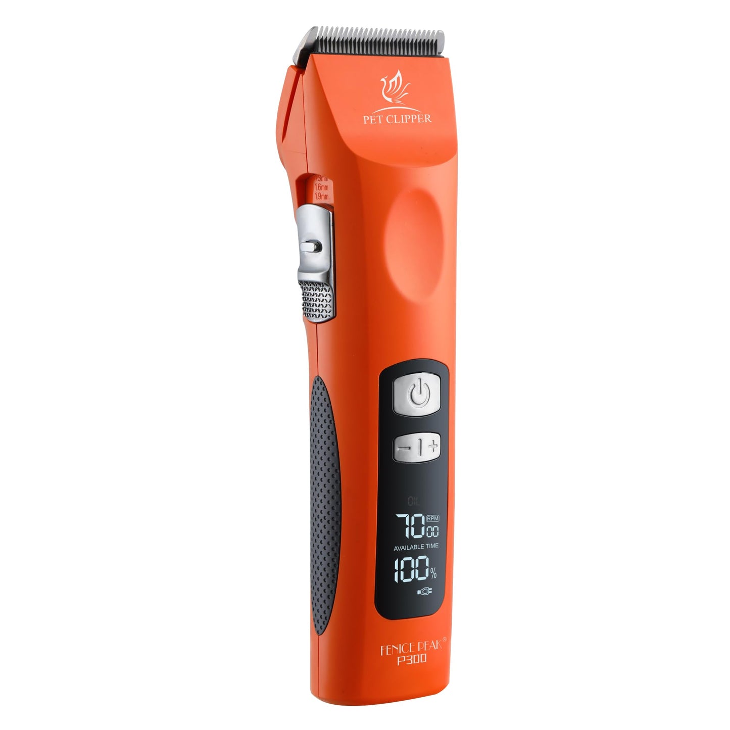 Professional Dog Grooming Clippers with 17H Runtime & Replaceable 440C Blade, 5-Speed Low Noise Electric Dog Shaver for Thick, Matted, Curly Hair, Cordless Clipper for Groomer & Home Use, Orange