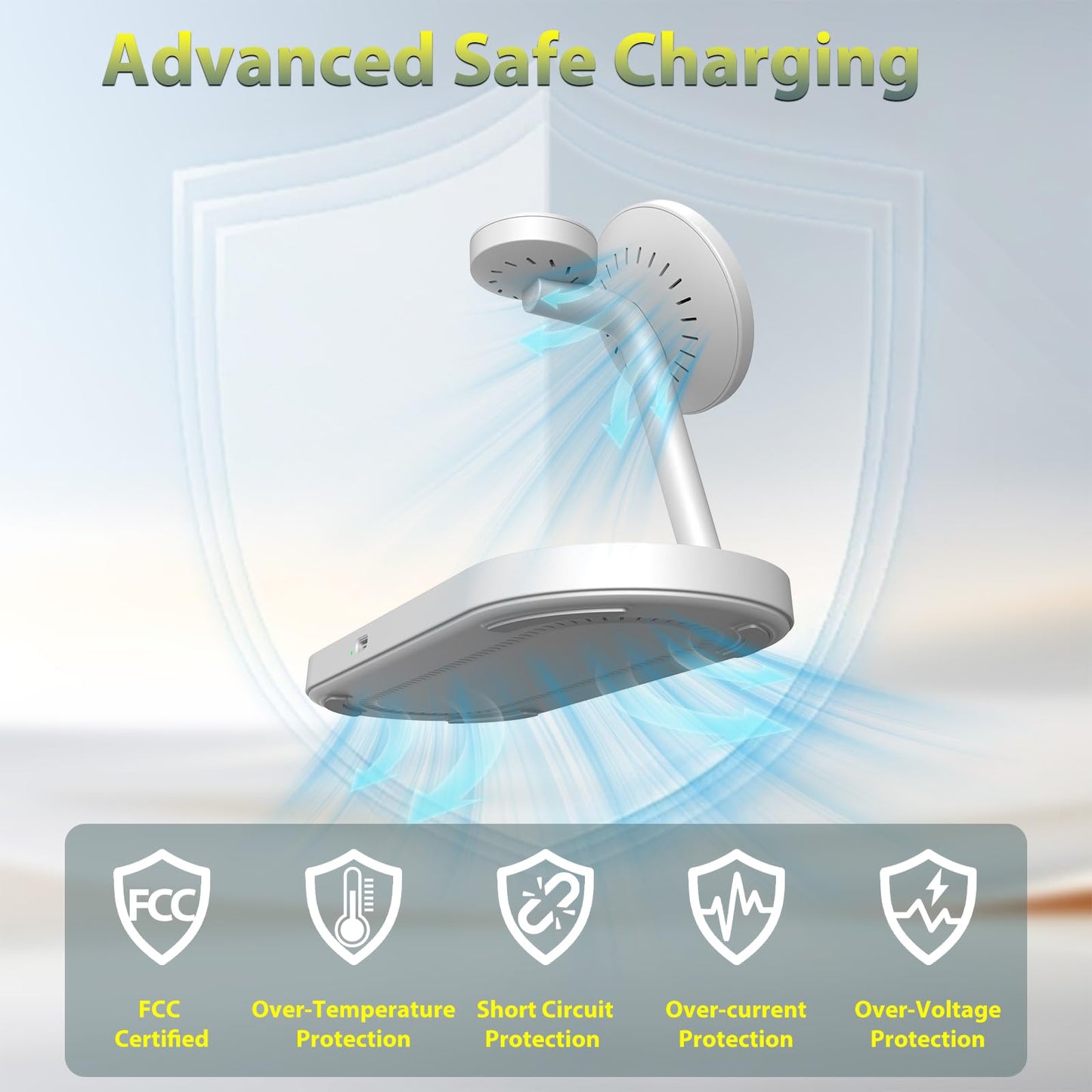 Dual Phone Wireless Charger, 30W Magnetic 4 in 1 Charging Station for Apple Devices, Charging Stand for iPhone 17/16/15/14/13/12 Series, Support for Apple Watch11/10 for AirPods4