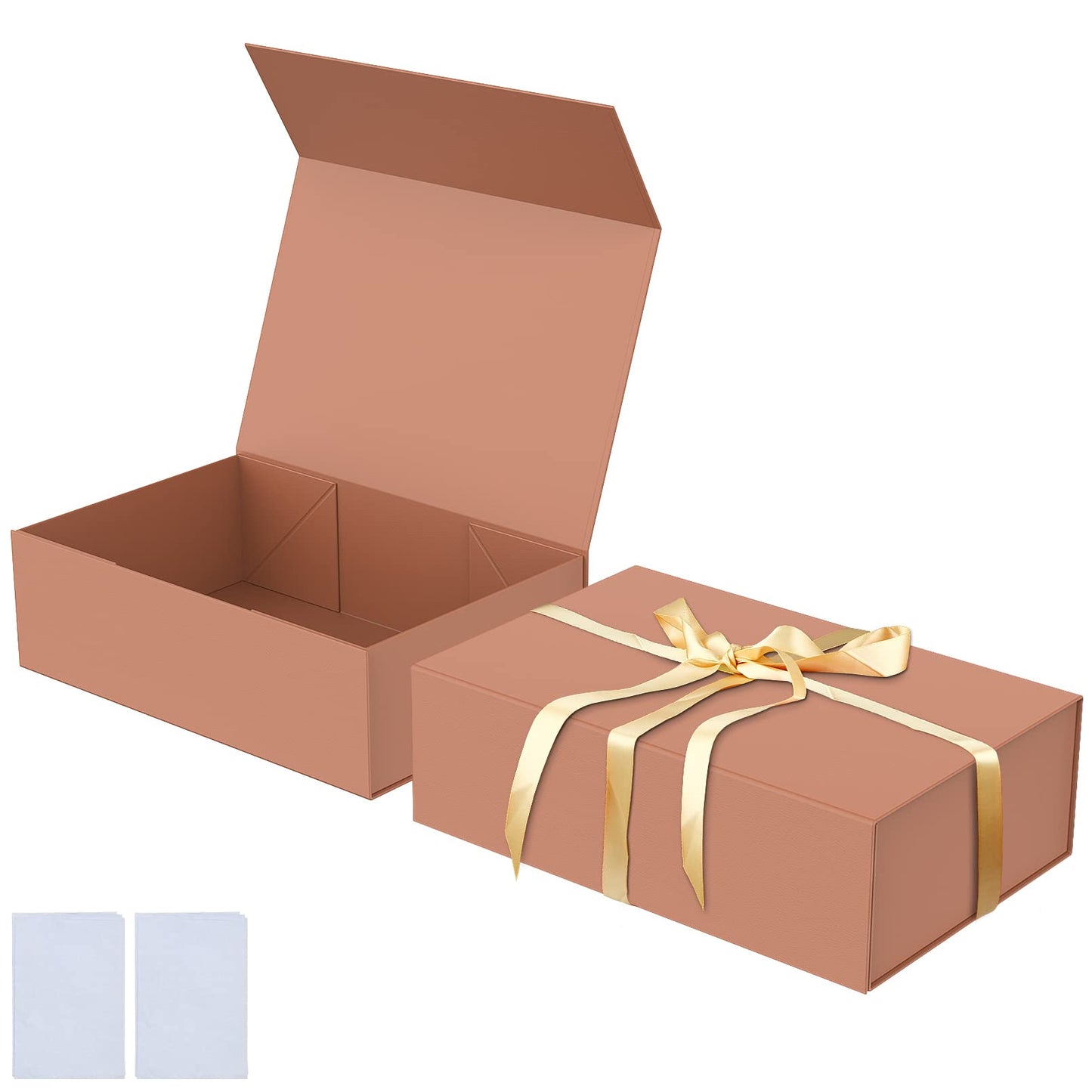 HavrePac Luxury Large Gift Box 13.8"x9"x4.3" Storage Box Ribbon Magnetic Closure for Luxury Packaging Box for Valentine's Day,Mother's Day, Birthdays, Bridal Gifts,Weddings