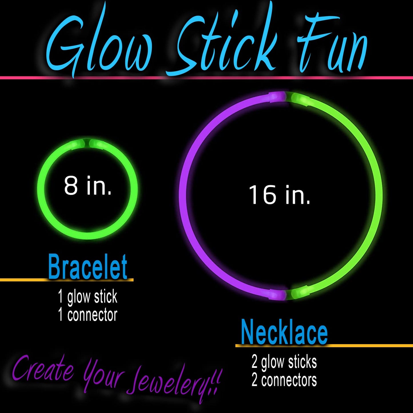 248 PCS Glow Sticks Halloween Party Pack - 100 Pcs 8 Inch Glow sticks, 6 Pcs Glow Sticks Wands – Create Glow In The Dark Necklaces, Bracelets. Neon Light Sticks Decoration For Parties Favors Glow