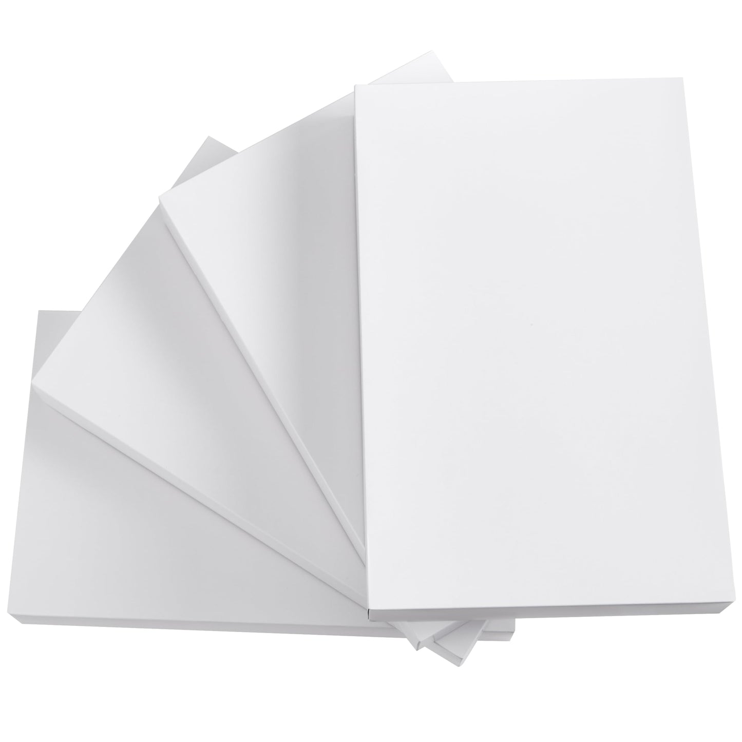 SUNCOLOR Large Gift Boxes With Lids, White Cardboard, 15 x 9.5 x 2 Inches, 12 Pack, for Clothes, Shirts, Presents, Clean & Elegant White Finish