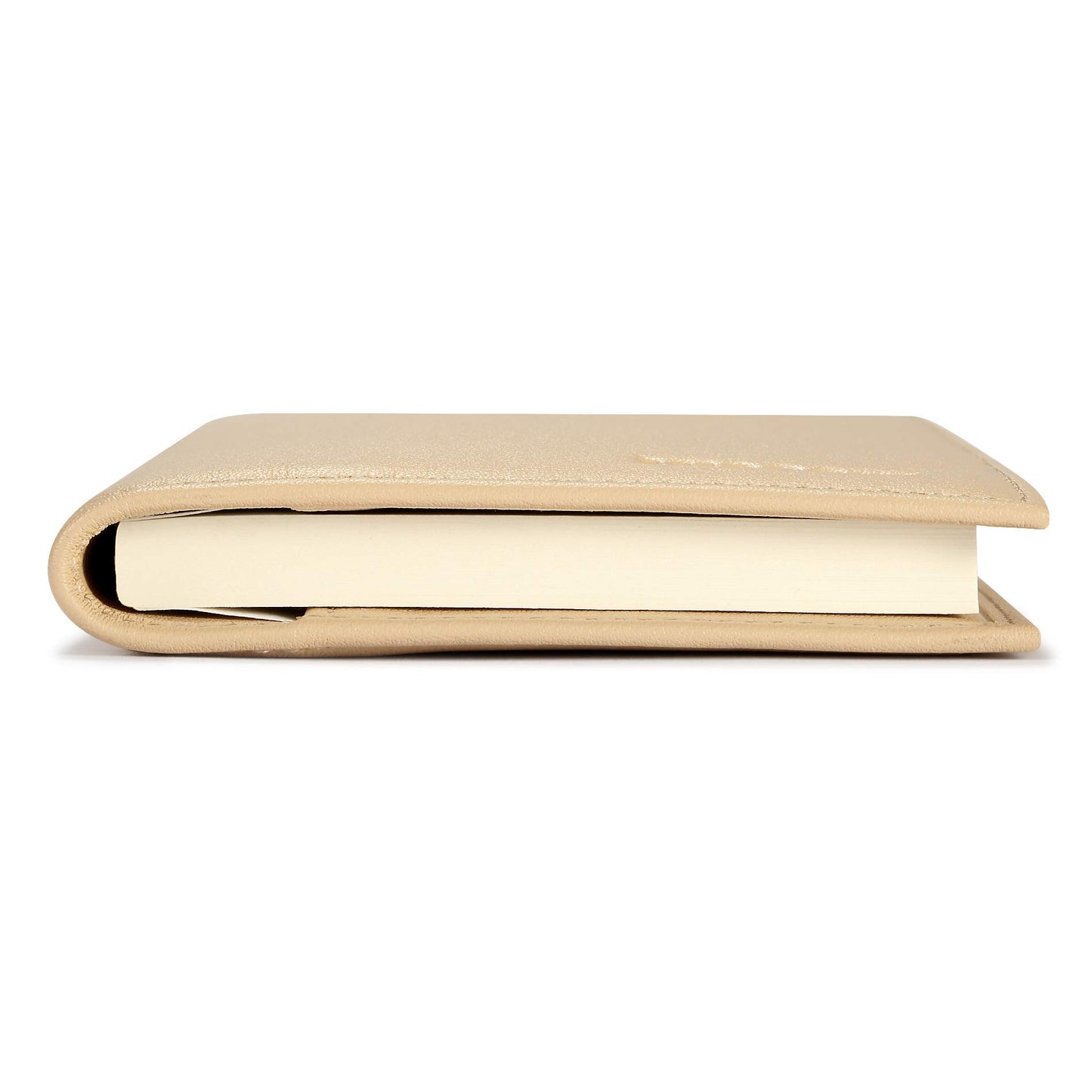 HISCOW Minimalist Checkbook Cover - Full Grain Leather (Premium Apricot)