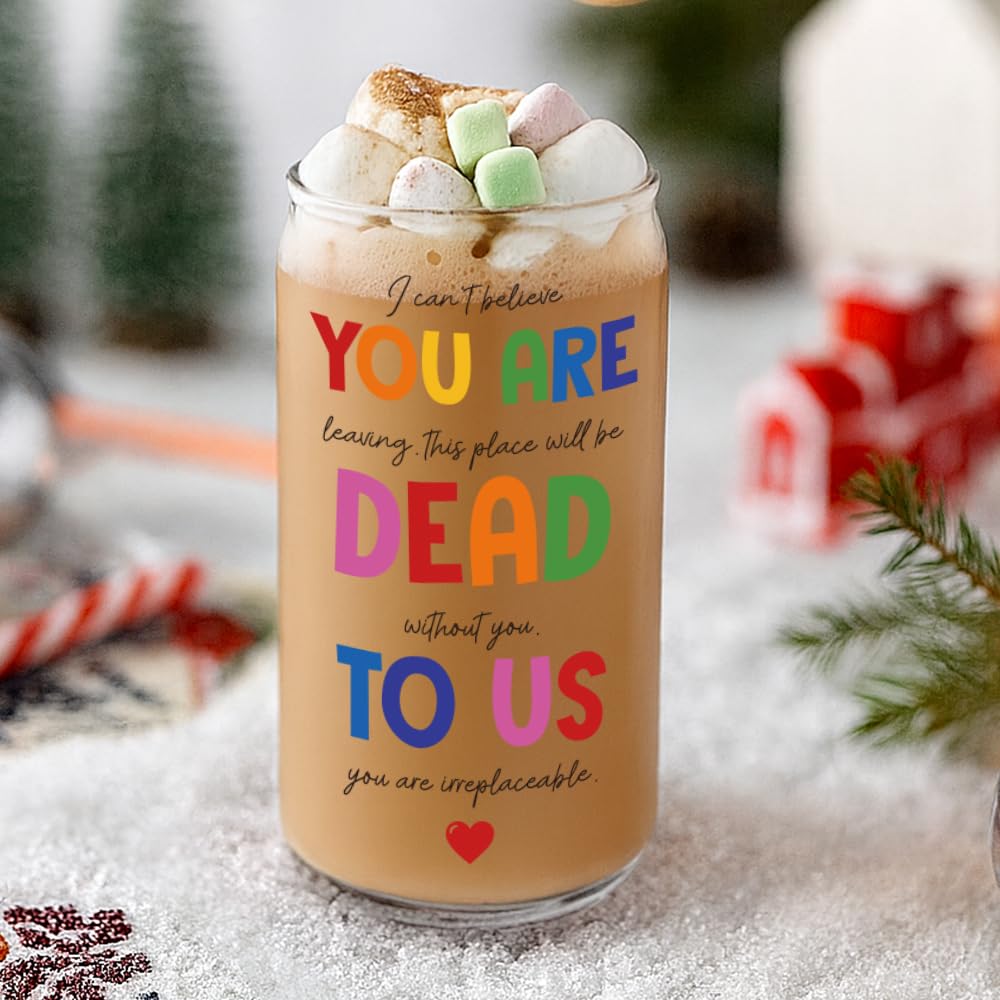 Niyorayna Funny Coworker Farewell Gifts for Women,Gifts for Coworker Leaving,Going Away, Goodbye, New Job Presents for Friends,Bestie,Boss,Coworker,Collegue, You Are Dead to Us Mug-40