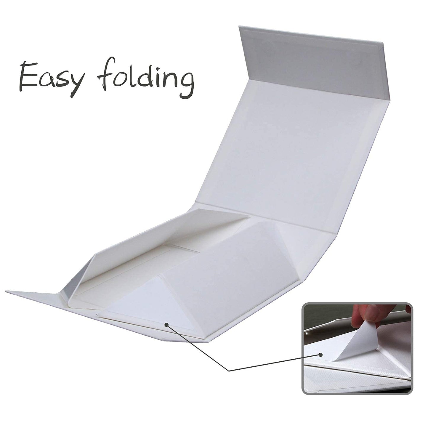 Rsgift White Gift Box with Lids,9.7x7.2x3.3 Inch Gift Boxes for Presents,Magnetic Closure boxes for Wedding,Birthday,Graduation Packaging