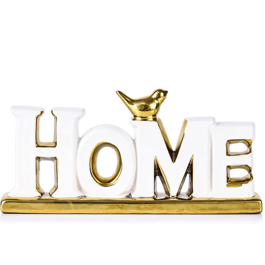 XMGZQ White and Gold Decor for Living Room Bedroom Bookshelf Coffe Table, Home Sign Aesthetic Statues Boho Wedding Accents Decorations, Knick Knacks Home Decor for Shelves,Living Room,Bedroom,Desktop