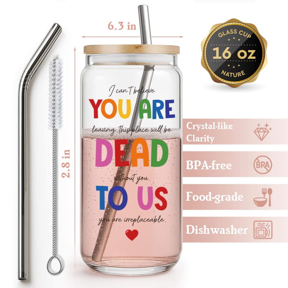 Niyorayna Funny Coworker Farewell Gifts for Women,Gifts for Coworker Leaving,Going Away, Goodbye, New Job Presents for Friends,Bestie,Boss,Coworker,Collegue, You Are Dead to Us Mug-40
